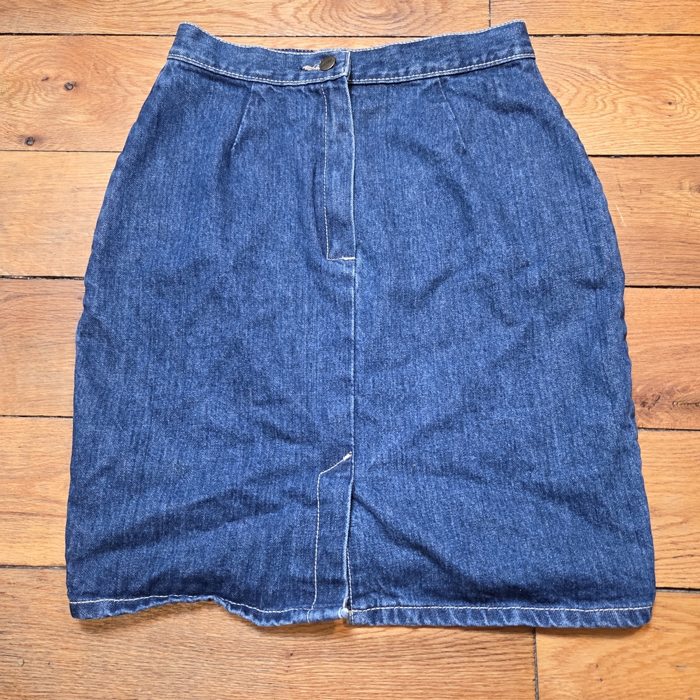 Gitano Dark Blue Denim Pencil Skirt